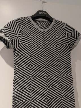 Gareth Pugh Geometric Optical Illusion Print Bodycon Dress Size XS
